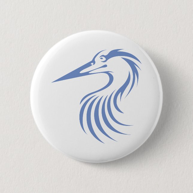 Great Blue Heron Pinback Button (Front)