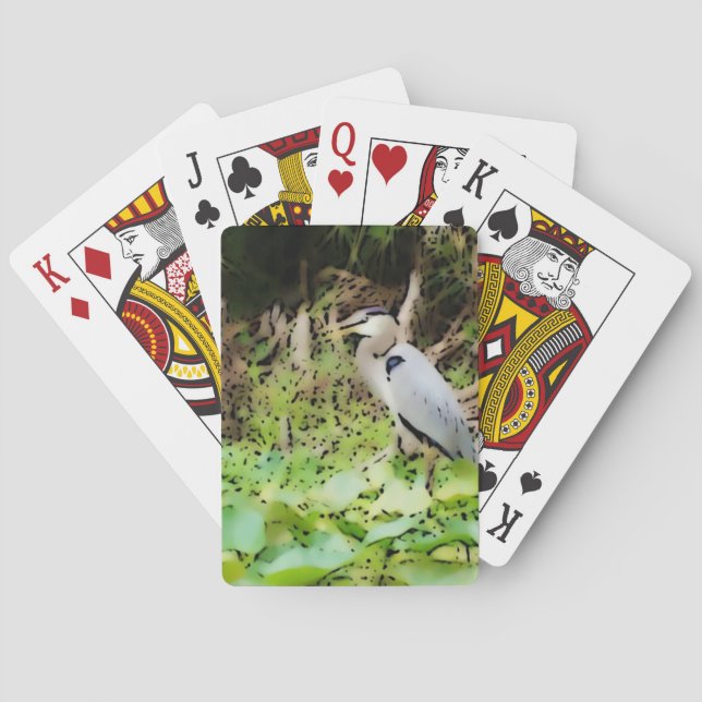 Great Blue Heron Poker Cards (Back)