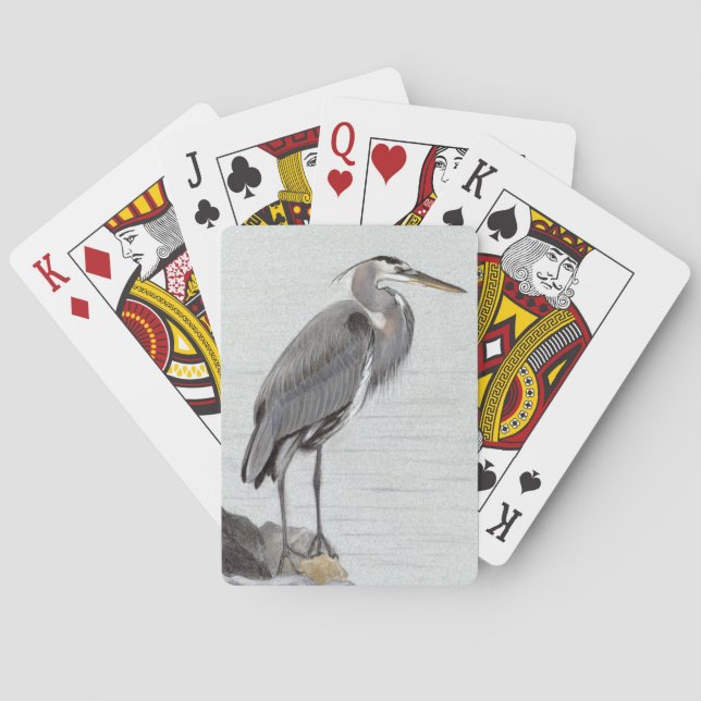 Great Blue Heron Poker Cards (Back)