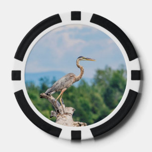 Great Blue Heron Poker Chips