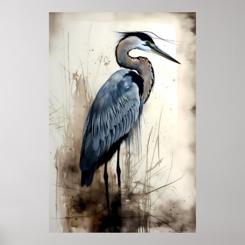 Great Blue Heron Poster