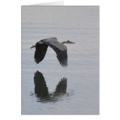 Great Blue Heron Reflected -Frameable Art Card (Front)