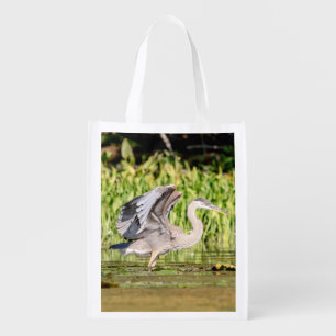Great Blue Heron Reusable Grocery Bag