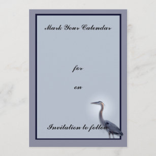 Great Blue Heron Save The Date