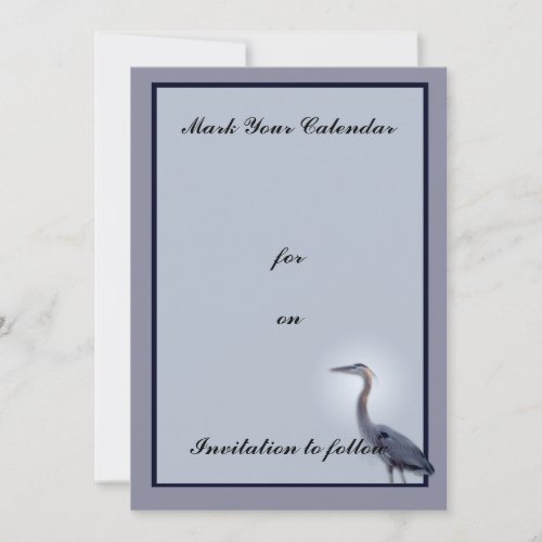 Great Blue Heron Save The Date