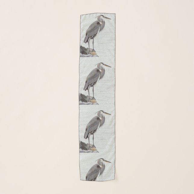 Great Blue Heron Scarf (Front)