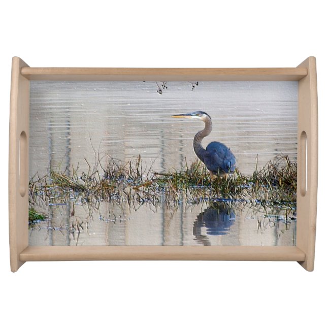 Great Blue Heron Serving Tray (Front)