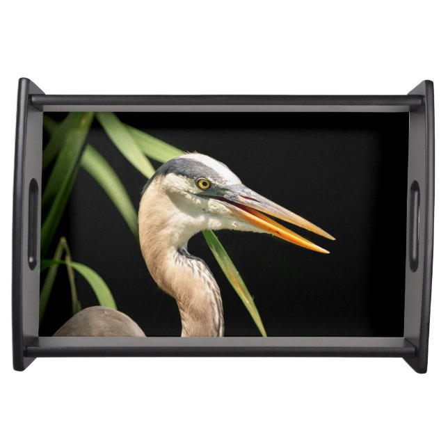Great Blue Heron Serving Tray (Front)