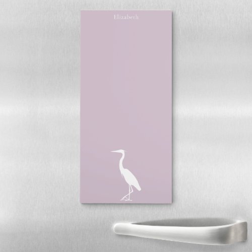 Great Blue Heron silhouette ANY color personalized Magnetic Notepad