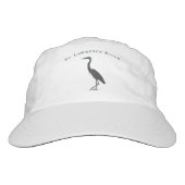 Great Blue Heron silhouette with custom text Hat (Front)