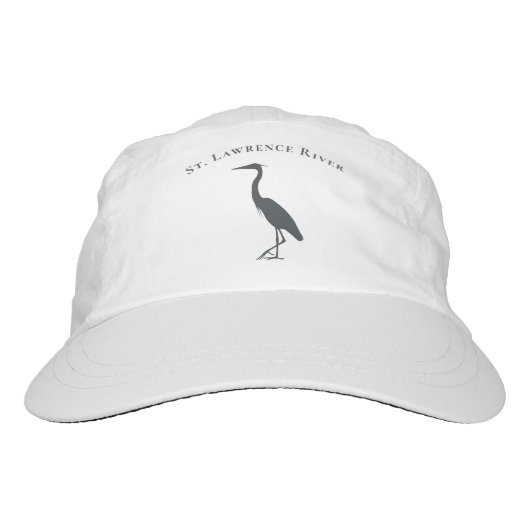 Great Blue Heron silhouette with custom text Hat (Front)