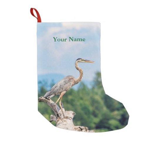 Great Blue Heron Small Christmas Stocking