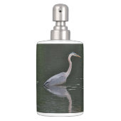 Great blue heron soap dispenser and toothbrush holder (Front)