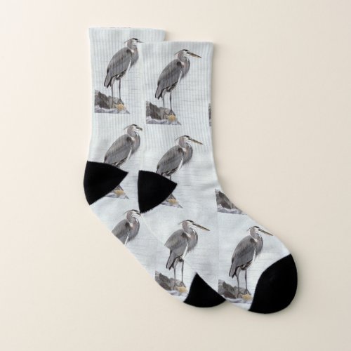 Great Blue Heron Socks