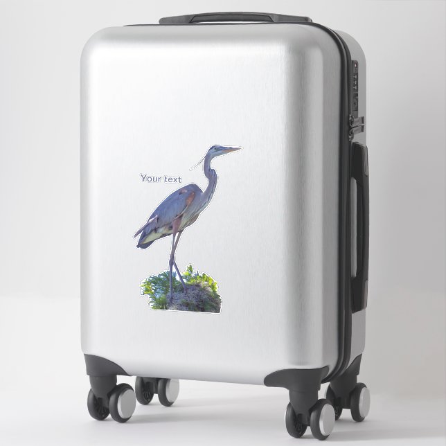 Great Blue Heron standing high Sticker (Suitcase)