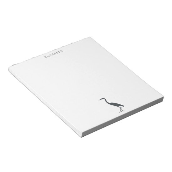 Great Blue Heron standing silhouette Notepad