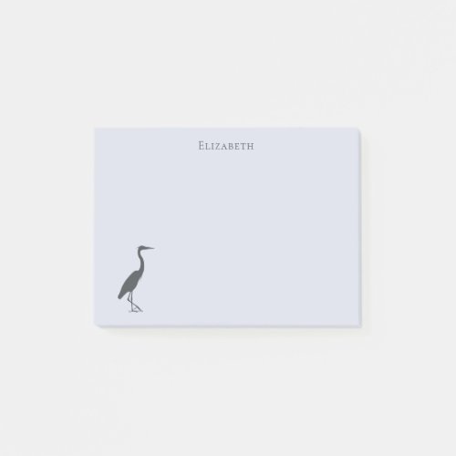 Great Blue Heron standing silhouette Post_it Notes