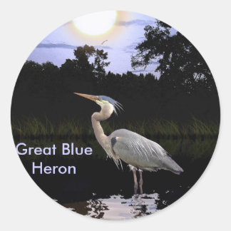 GREAT BLUE HERON Stickers