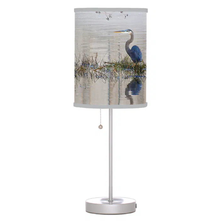 Great Blue Heron Table Lamp Zazzle Com, Egret Table Lamp