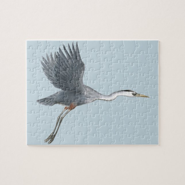 Great Blue Heron Taking Off Jigsaw Puzzle (Horizontal)