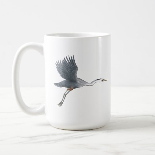Great Blue Heron Taking Off Mug