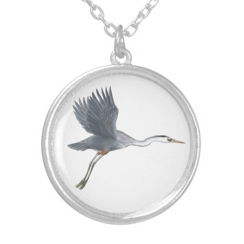 Great Blue Heron Taking Off Necklace