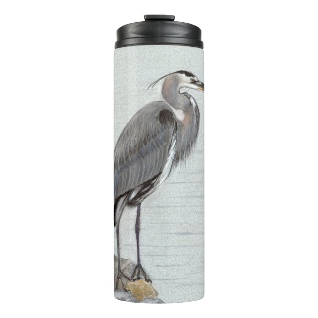 Great Blue Heron Thermal Tumbler (Front)