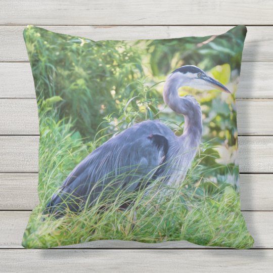 Great Blue Heron Throw Pillow