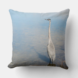 Great Blue Heron Throw Pillow