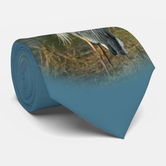 Great Blue Heron Tie (Rolled)
