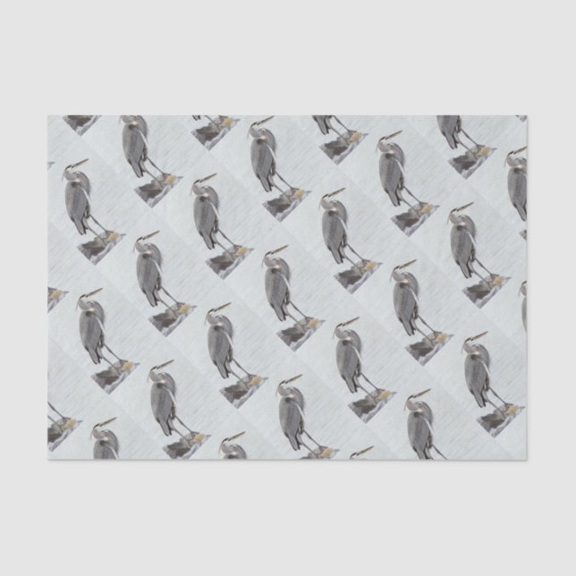 Great Blue Heron Tissue Paper (Front)