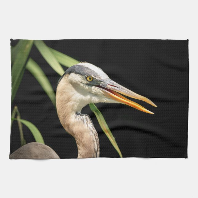 Great Blue Heron Towel (Horizontal)