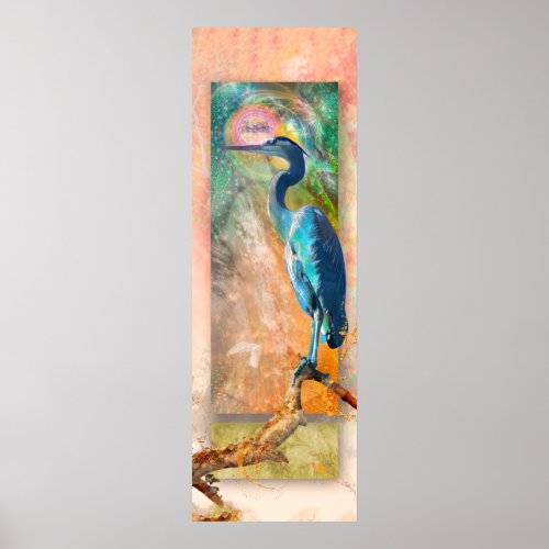 GREAT BLUE HERON TRANQUILITY POSTER