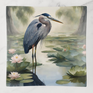 Great Blue Heron Trinket Tray