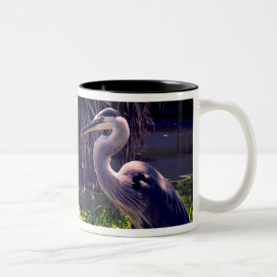 Great Blue Heron Two-Tone Coffee Mug
