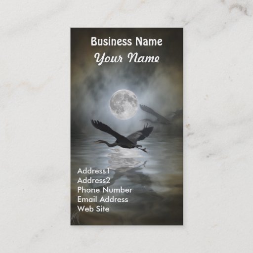 Customizable Great Blue Heron Wildlife Business Card
