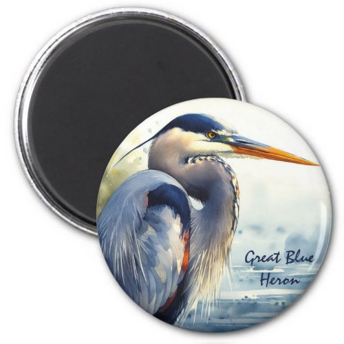 Great Blue Heron Wildlife Wetlands Bird Art Nature Magnet