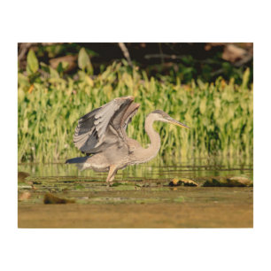 Great Blue Heron Wood Wall Decor