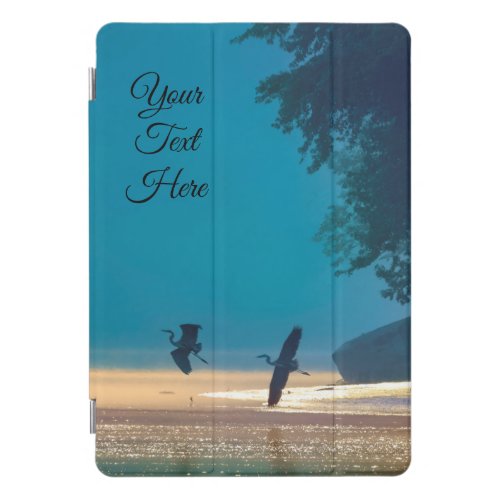 Great Blue Herons take flight over CT River iPad Pro Cover