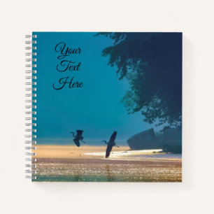Great Blue Herons take flight over CT River  Notebook