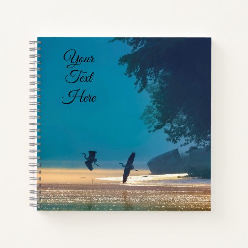 Great Blue Herons take flight over CT River  Notebook