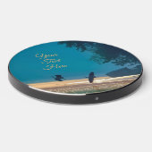 Great Blue Herons Take Flight -Teal Wireless Charger (Front 2)