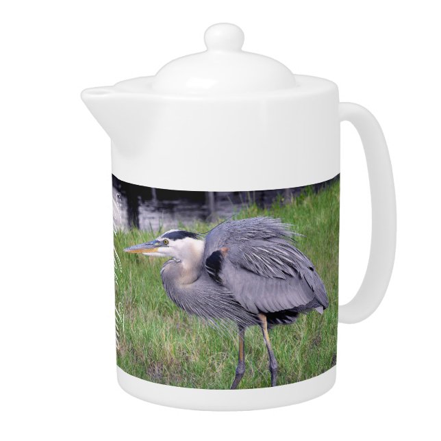 Great Blue Heron's Territory Teapot (Right)