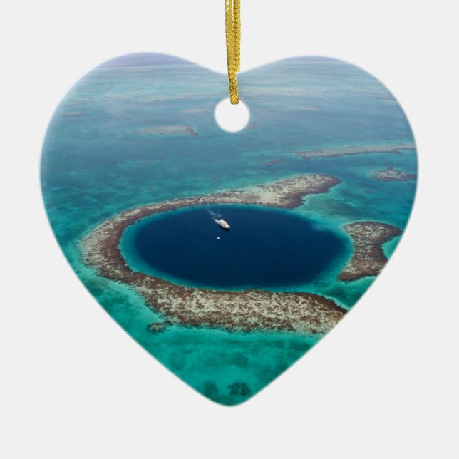 GREAT BLUE HOLE 1 CERAMIC ORNAMENT (Front)