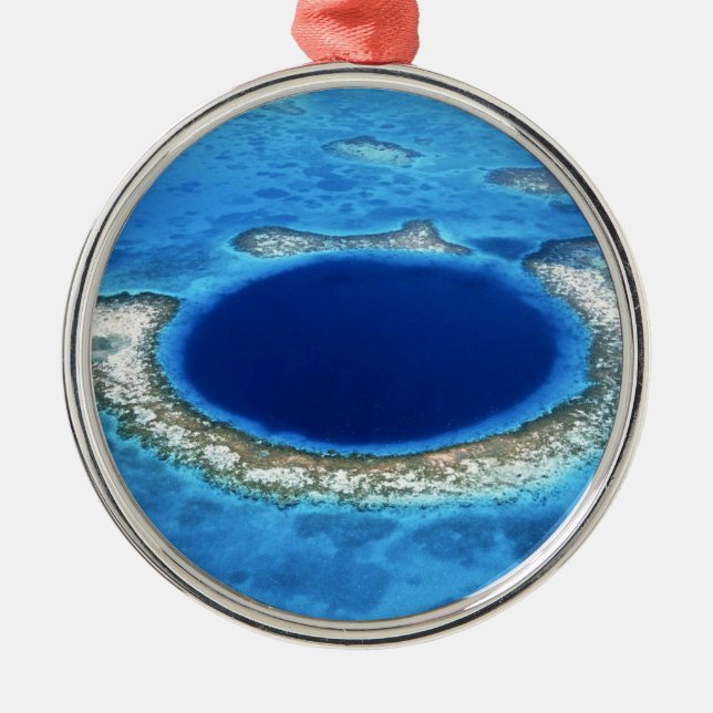 GREAT BLUE HOLE 2 METAL ORNAMENT (Front)