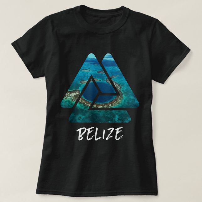 Great Blue Hole Belize Travel Gift  T-Shirt (Design Front)