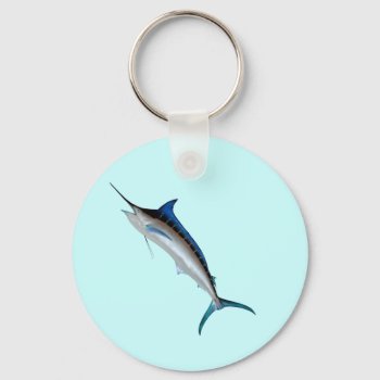 Great Blue Marlin Keychain by paul68 at Zazzle