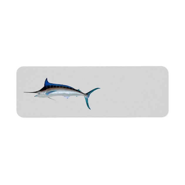 Great Blue Marlin Label | Zazzle