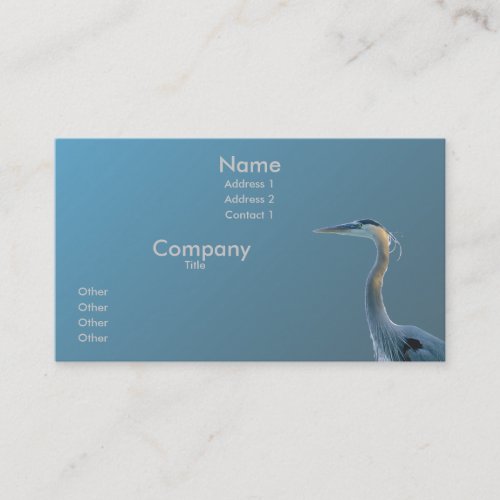 Great Blue Standing Tall Business Card