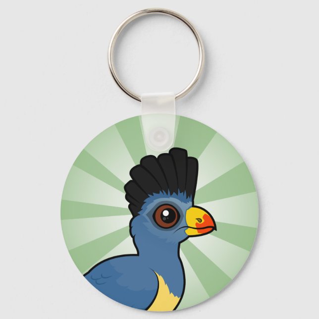 Great Blue Turaco Keychain (Front)